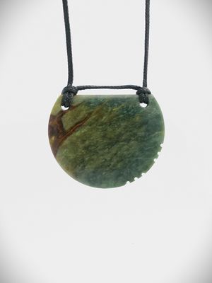 Moko Pounamu Kouma (Breastplate) NZ Genuine Hapopo Greenstone - Putere
