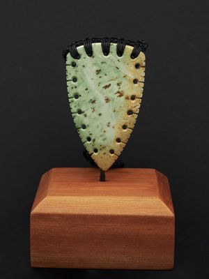 Moko Pounamu Rei Niho NZ Genuine Kokopu Greenstone - Puketapu