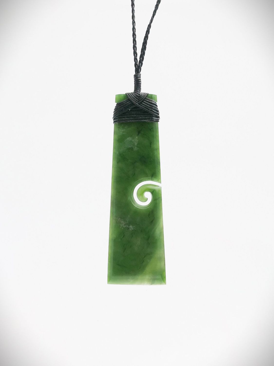 Moko Pounamu Koru Toki NZ Genuine Kahurangi Greenstone - Mitimiti