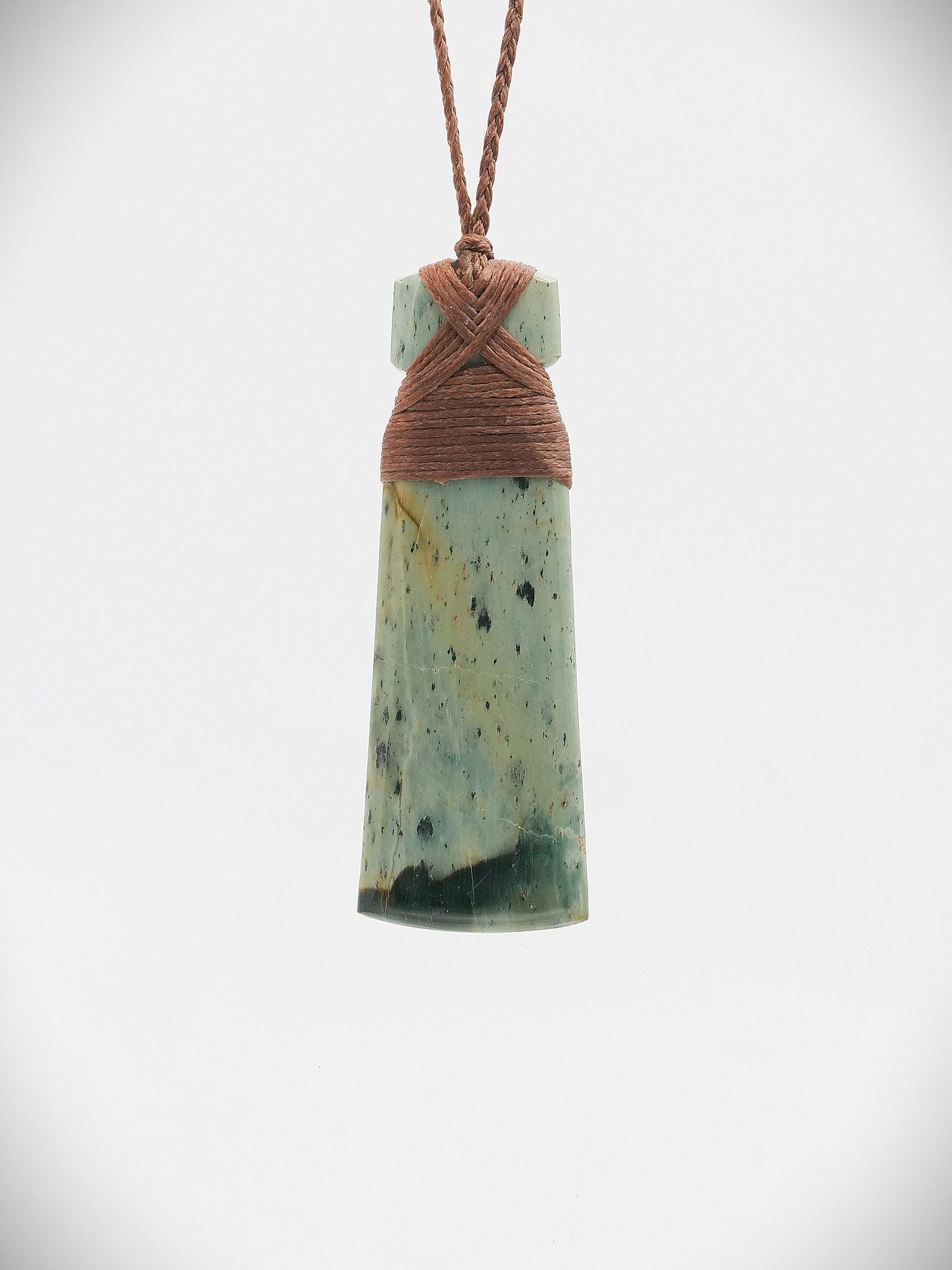 Moko Pounamu Toki NZ Genuine Serpentinite Greenstone - Waihinahina