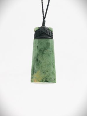 Moko Pounamu Toki NZ Genuine Marsden Flower Greenstone - Murupara