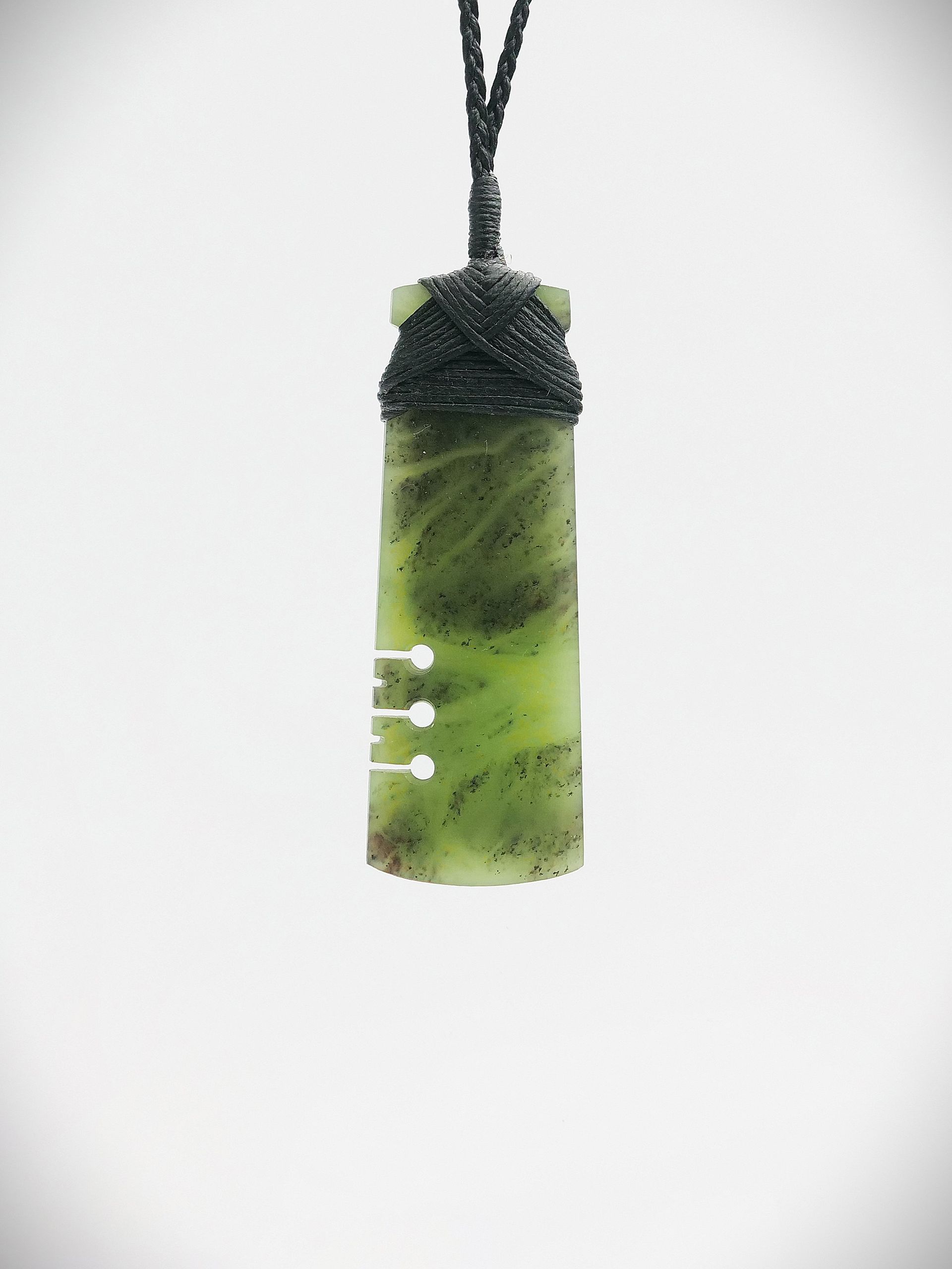 Moko Pounamu Notched Toki NZ Genuine Totoweka Greenstone - Waimarie