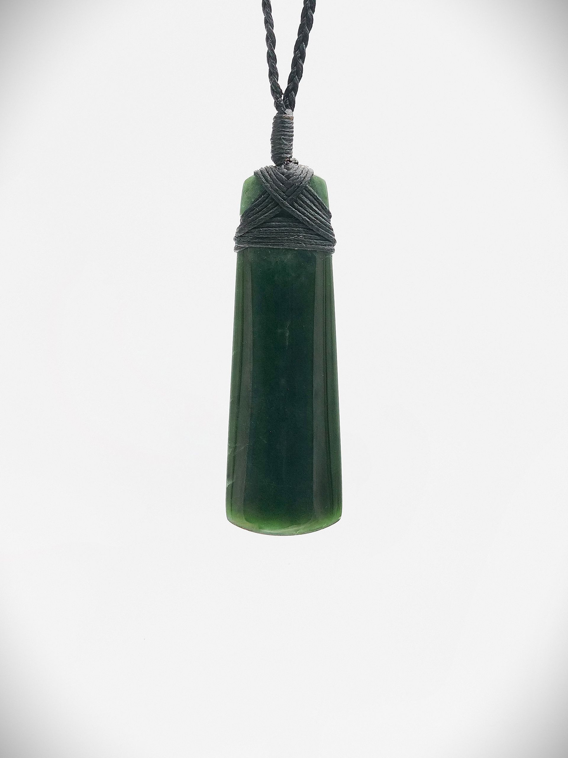 Moko Pounamu Toki NZ Genuine Kawakawa Flower Greenstone - Whangawehi