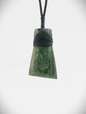 Moko Pounamu Toki NZ Genuine Kahotea Flower Greenstone - Muriwai