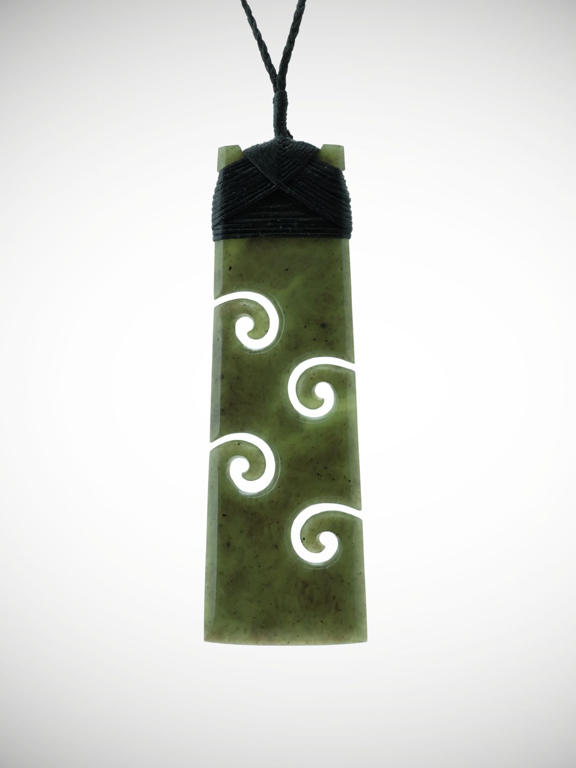 Moko Pounamu Toki NZ Genuine Inanga Greenstone - Rakirua