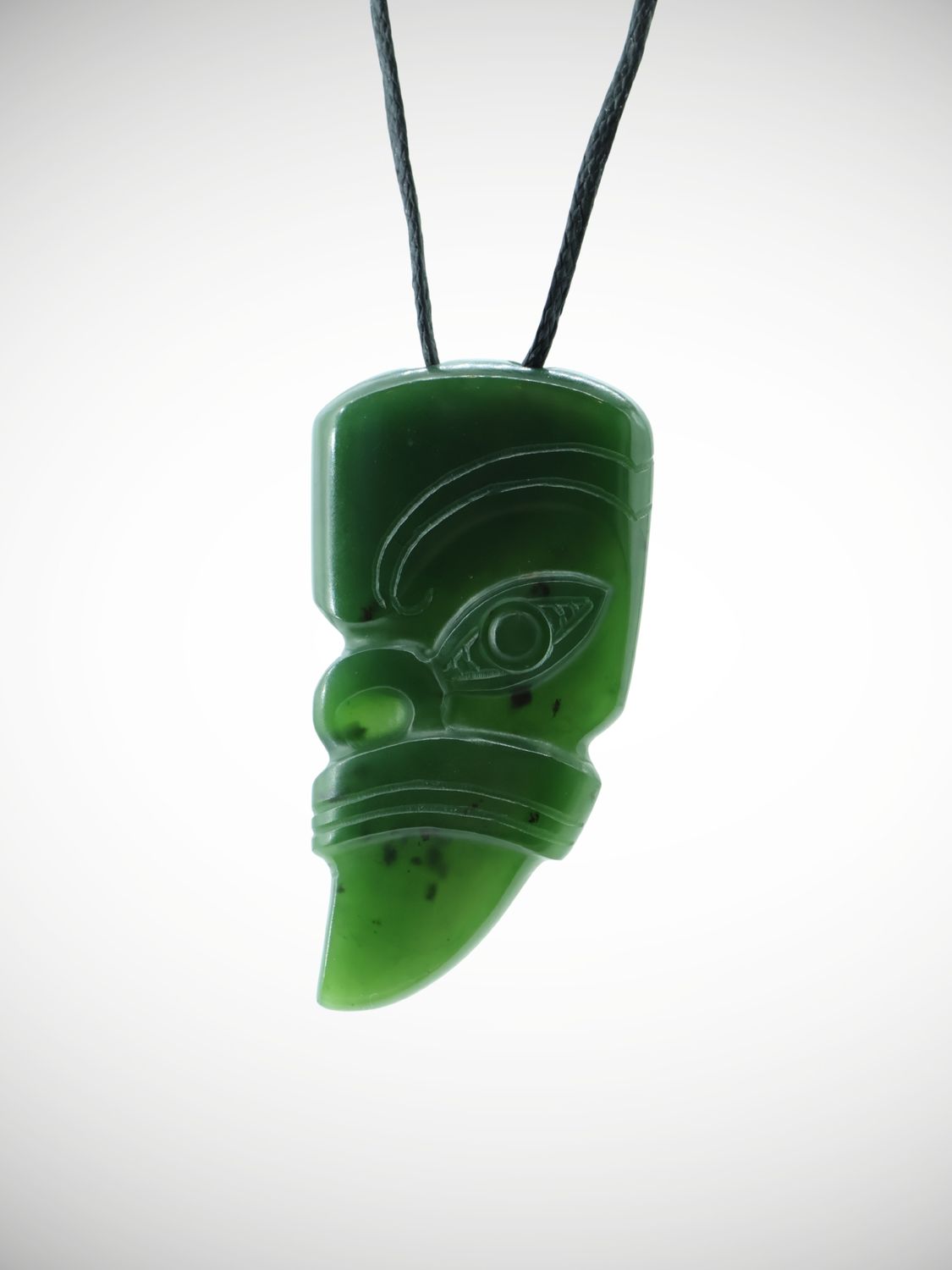 Moko Pounamu Carved Rei Niho (Tooth) NZ Genuine Kahurangi Greenstone - Te Horokoau