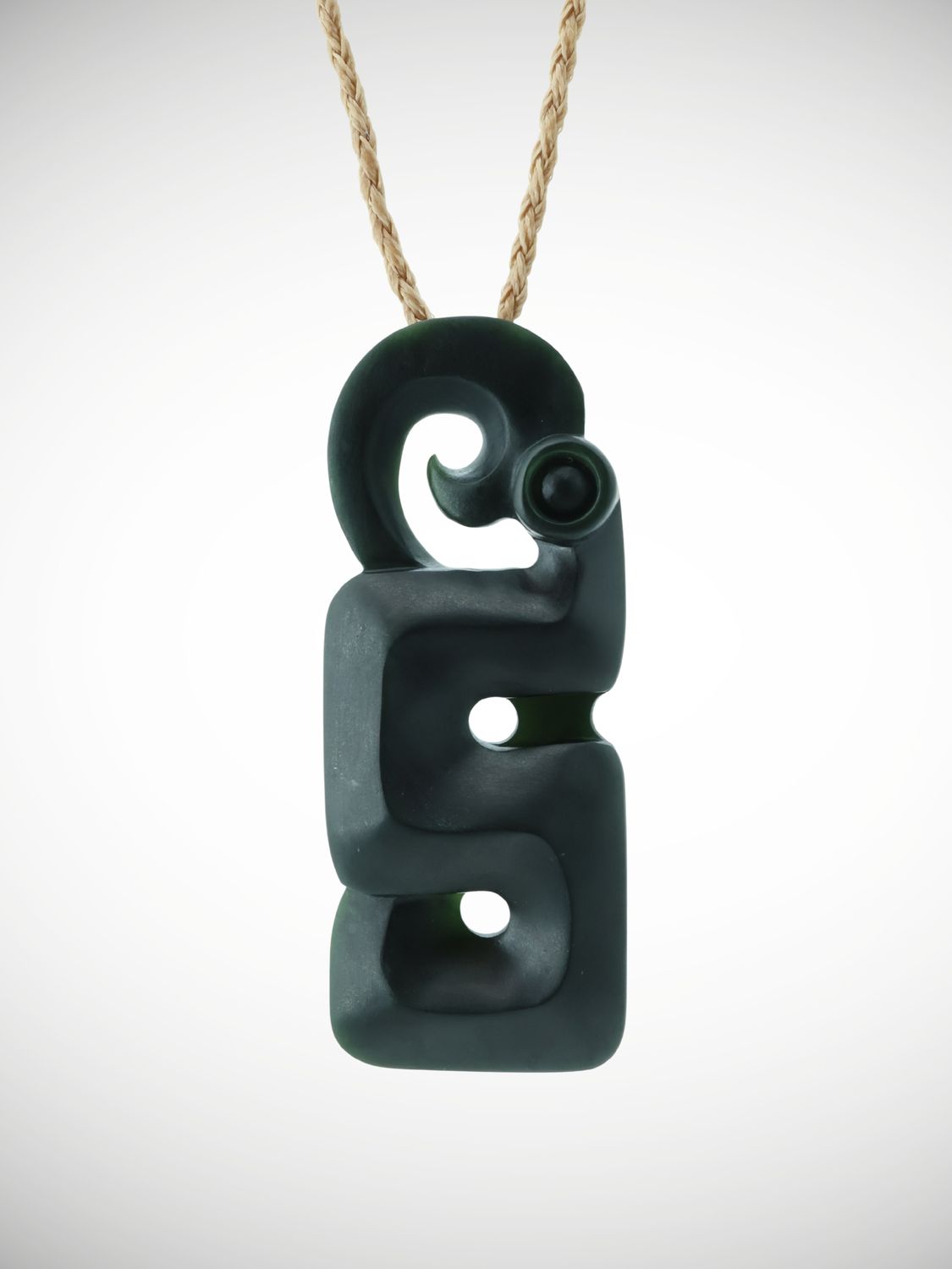 Moko Pounamu Manaia NZ Genuine Kawakawa Greenstone - Mangaorapa