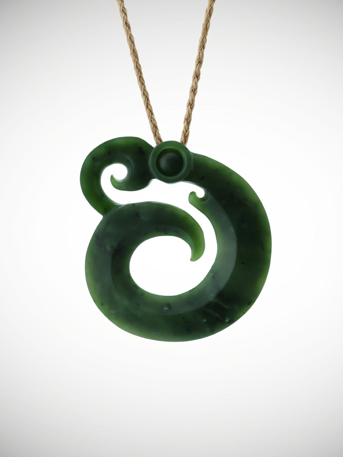 Moko Pounamu Manaia NZ Genuine Kawakawa Greenstone - Kaipipi