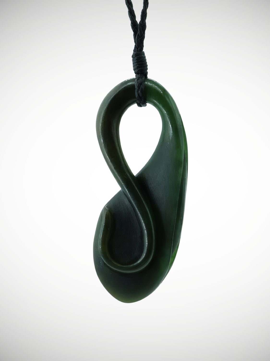 Moko Pounamu Taniwha NZ Genuine Kawakawa Greenstone - Ohonu