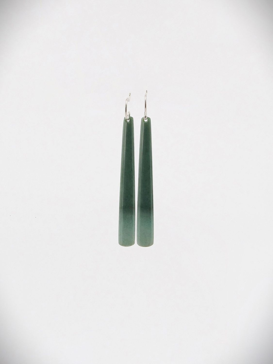 Moko Pounamu NZ Kawakawa Flower Greenstone & Sterling Silver Earrings - Raupunga