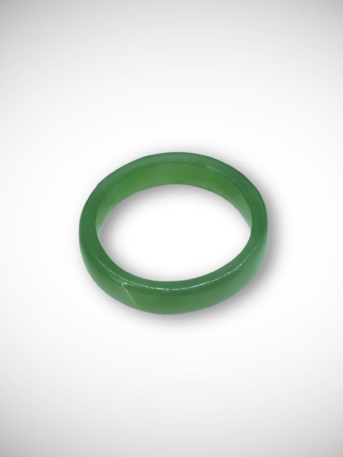 Moko Pounamu Flat Band Ring NZ Genuine Kahurangi Greenstone