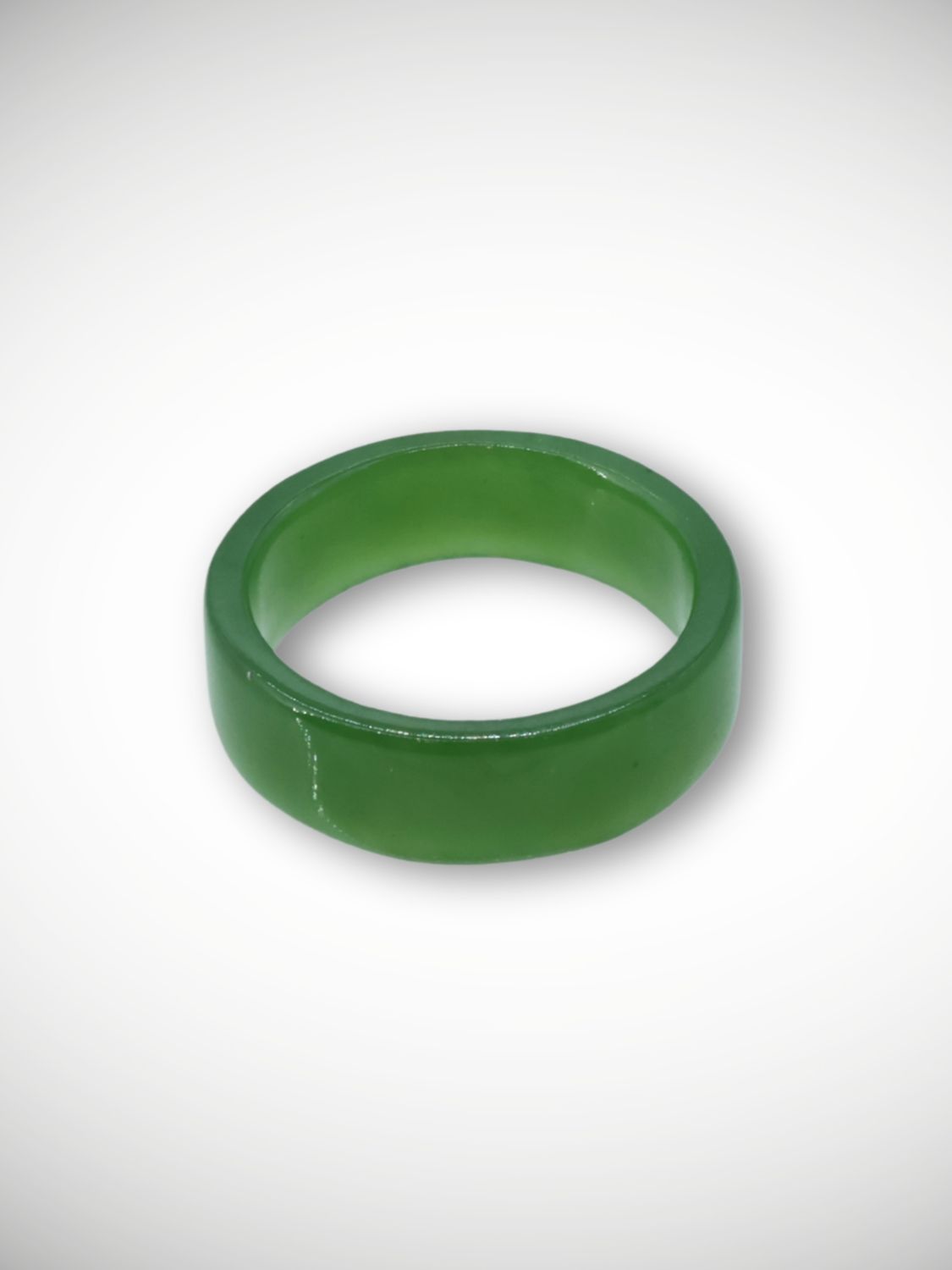 Moko Pounamu Flat Band Ring NZ Genuine Kahurangi Greenstone