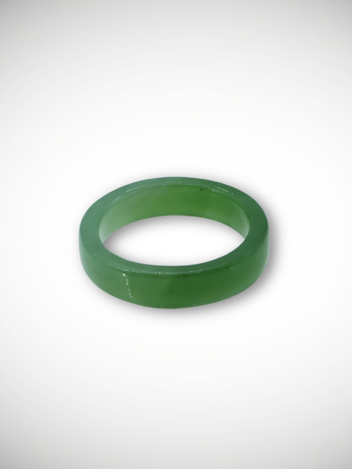 Moko Pounamu Flat Band Ring NZ Genuine Kahurangi Greenstone