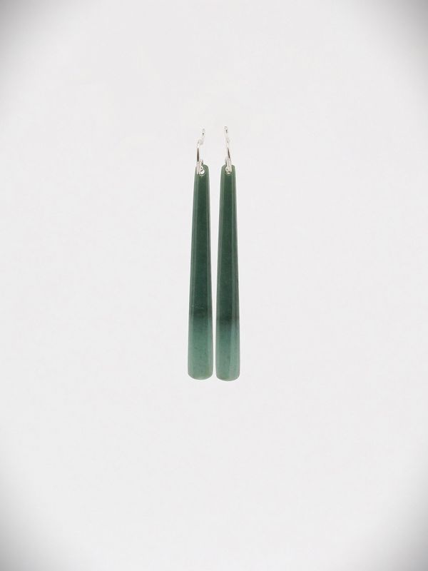 Moko Pounamu NZ Kawakawa Flower Greenstone & Sterling Silver Earrings - Morere