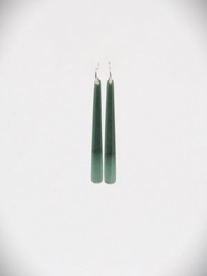Moko Pounamu NZ Kawakawa Flower Greenstone & Sterling Silver Earrings - Morere