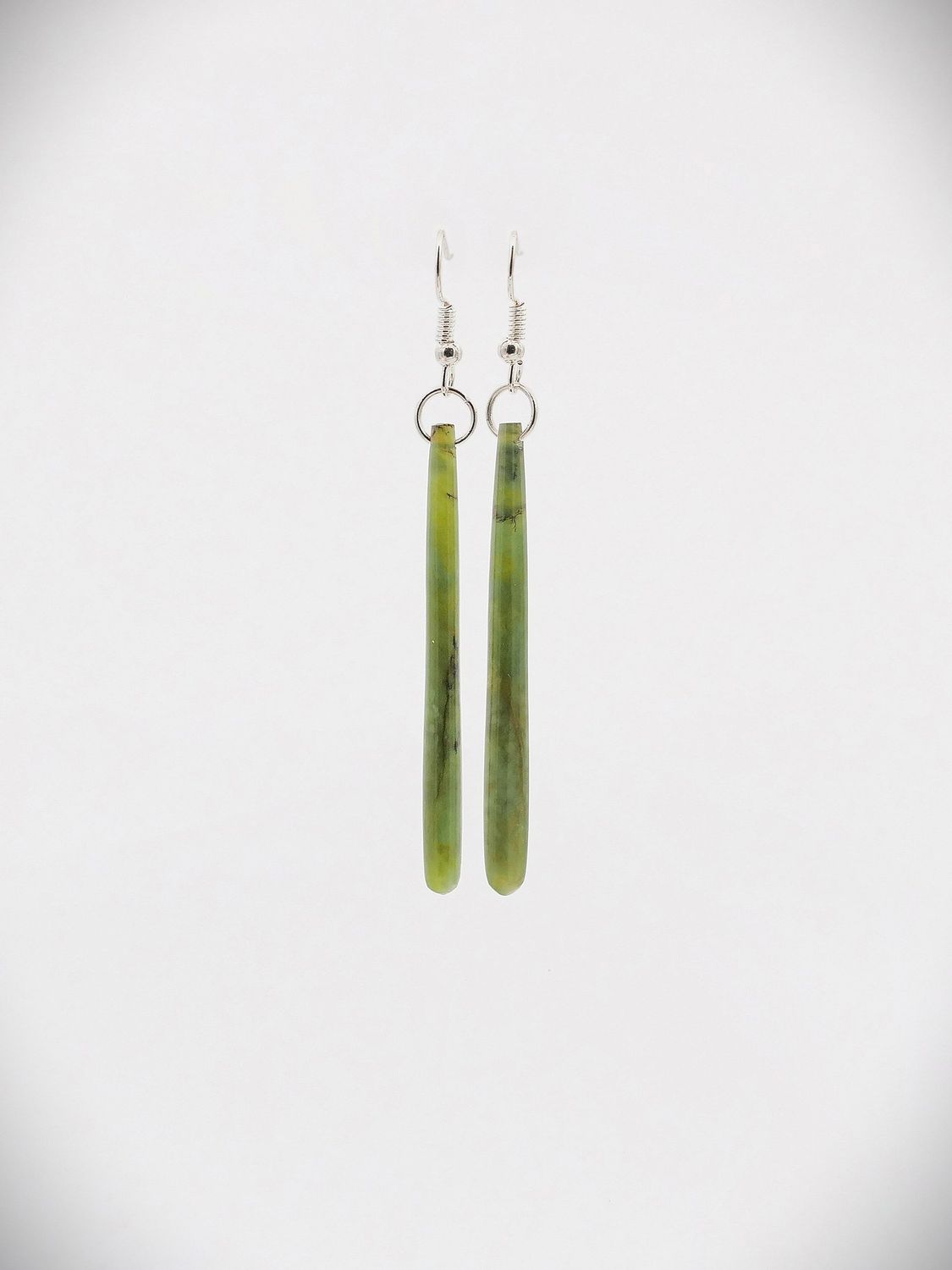 Moko Pounamu NZ Kawakawa Greenstone & Sterling Silver Earrings - Mohaka