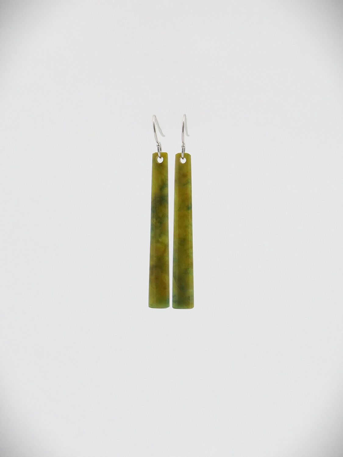 Moko Pounamu NZ Raukaraka Greenstone & Sterling Silver Earrings - Patoka