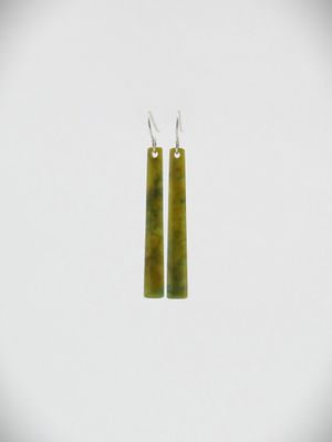 Moko Pounamu NZ Raukaraka Greenstone & Sterling Silver Earrings - Patoka