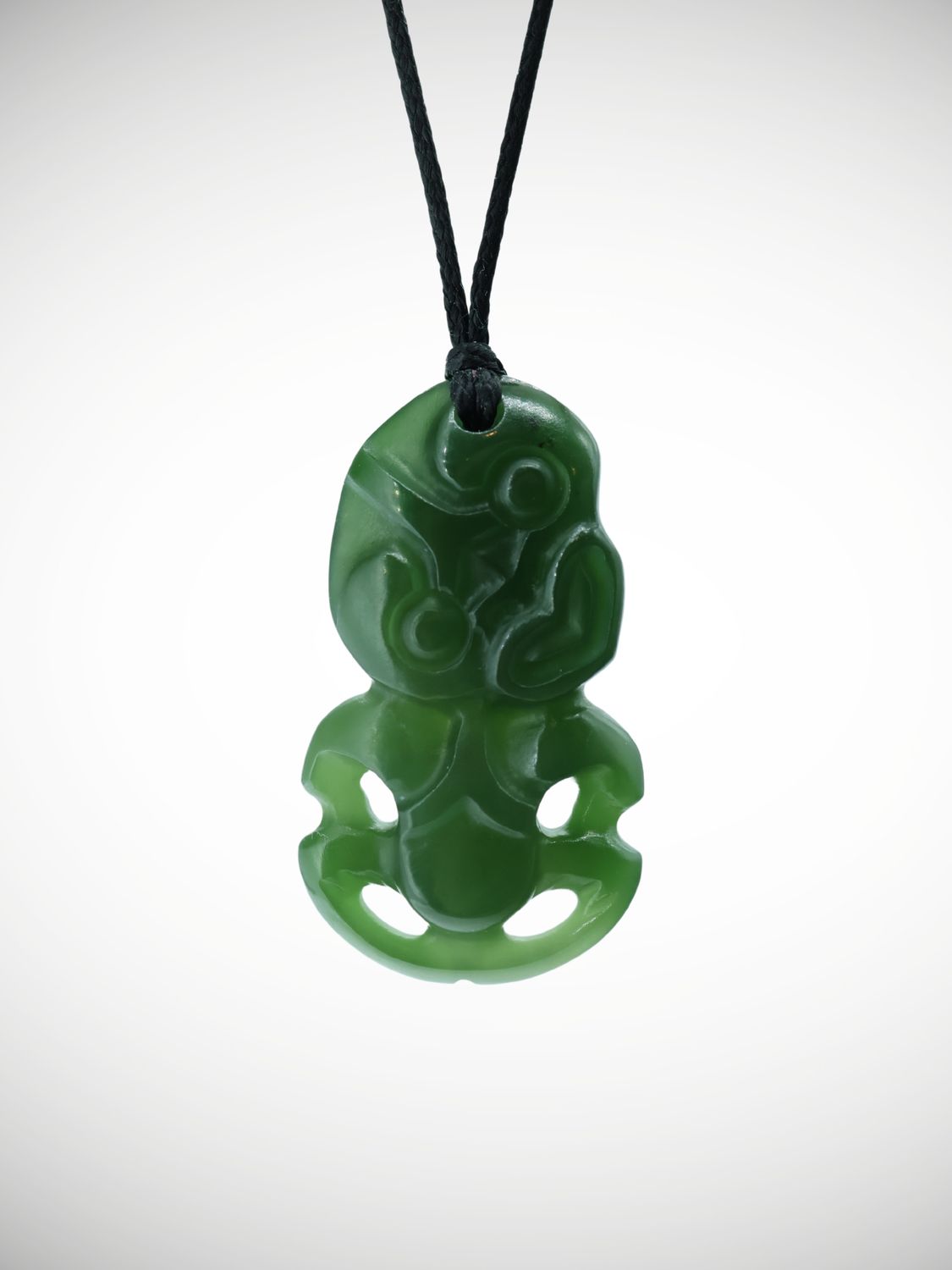 Moko Pounamu Hei Tiki NZ Genuine Kahurangi Greenstone - Ruataniwha