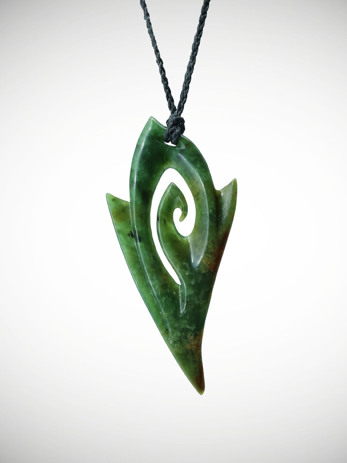 Moko Pounamu Koru NZ Genuine  Kahurangi Flower Greenstone - Tekimoka