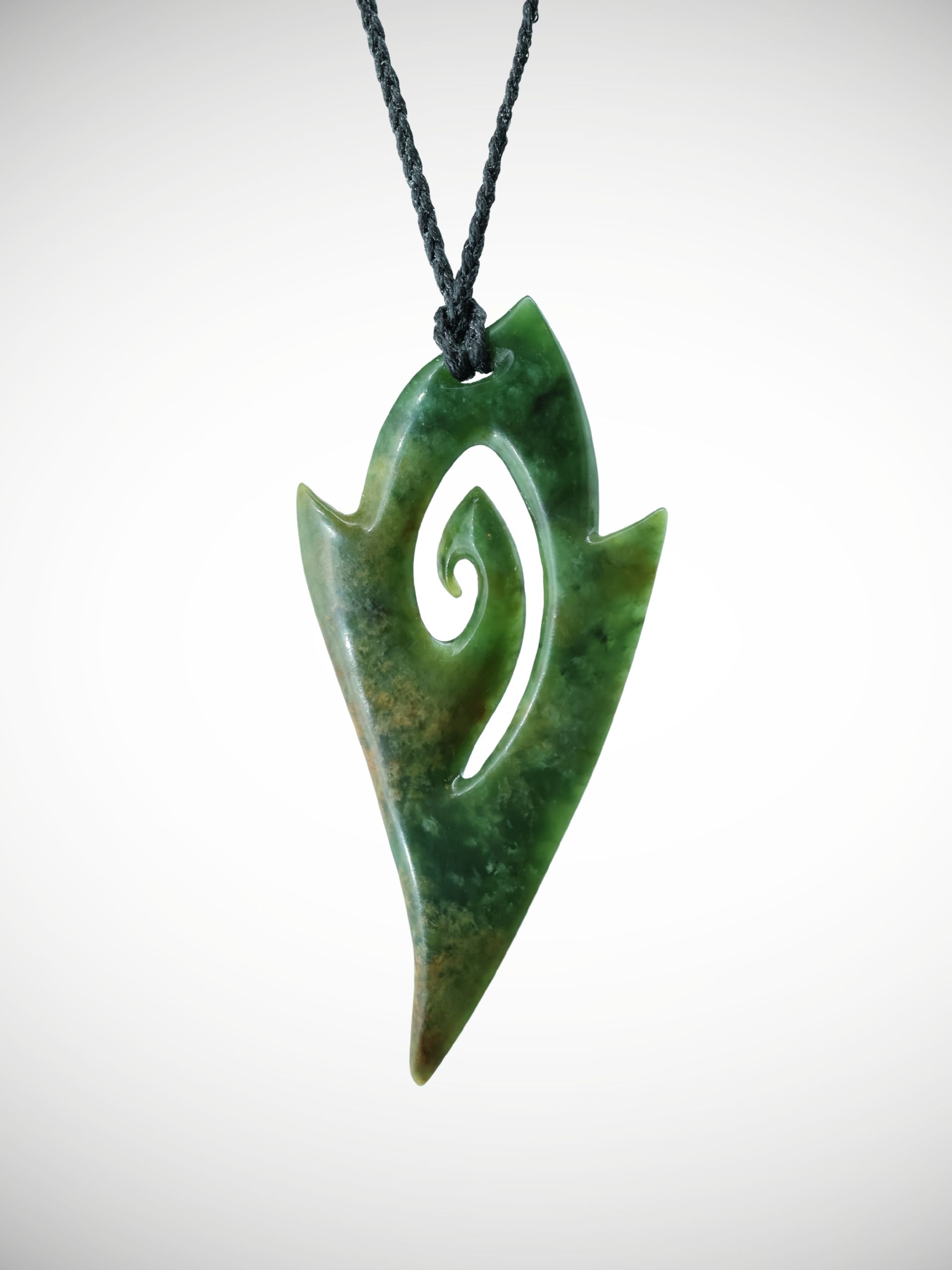 Moko Pounamu Koru NZ Genuine Kahurangi Flower Greenstone - Tekimoka