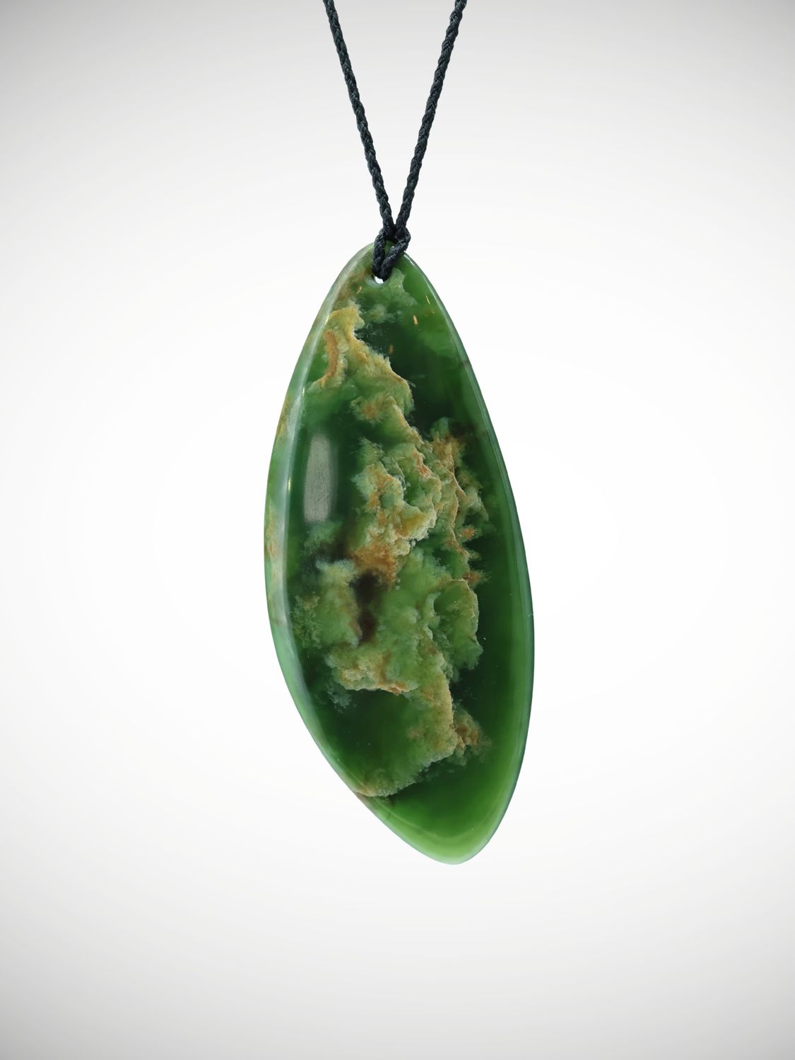 Moko Pounamu Roimata (Teardrop) NZ Genuine Marsden Flower Greenstone - Whetu