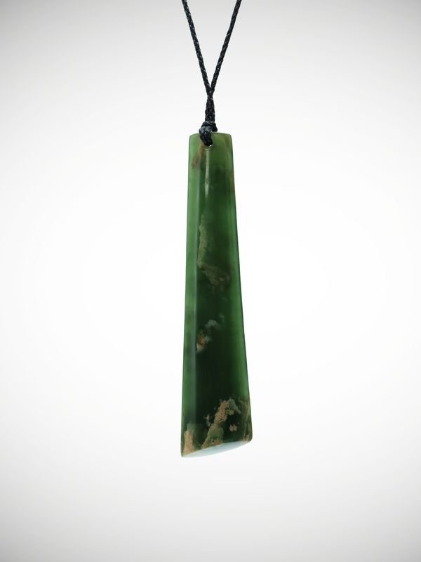 Moko Pounamu Kuru (Drop) NZ Genuine Marsden Flower Greenstone - Hakitekura