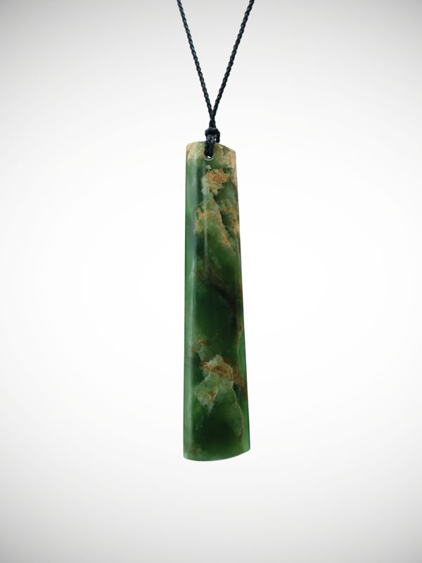 Moko Pounamu Kuru (Drop) NZ Genuine Marsden Flower Greenstone - Matau