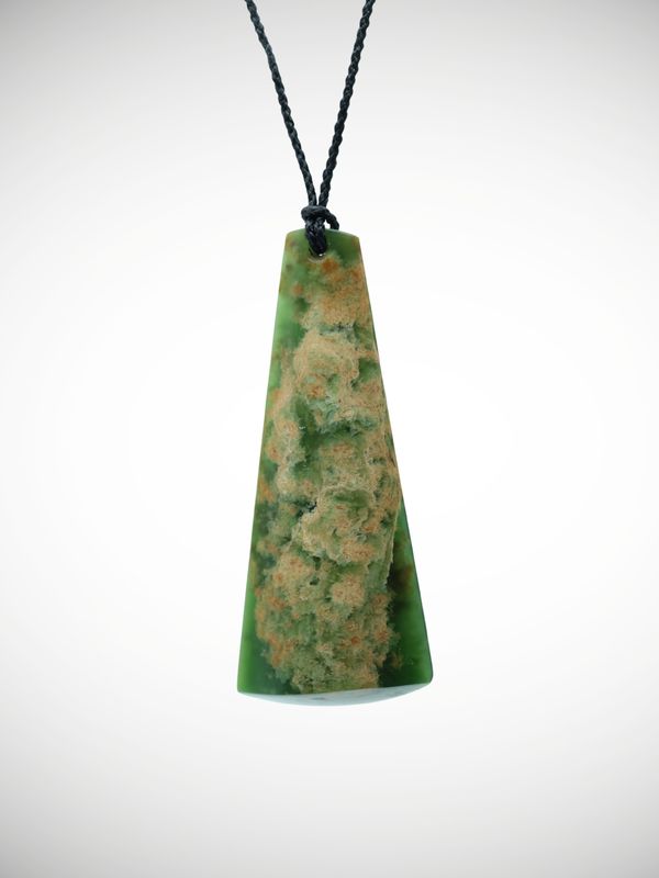 Moko Pounamu Kuru (Drop) NZ Genuine Marsden Flower Greenstone - Oturu