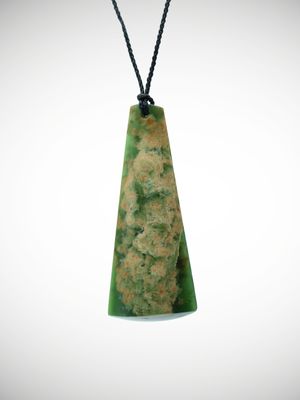 Moko Pounamu Kuru (Drop) NZ Genuine Marsden Flower Greenstone - Oturu