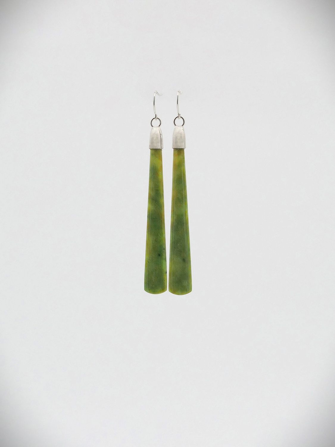 Moko Pounamu NZ Marsden Flower Greenstone & Sterling Silver Earrings - Onenui
