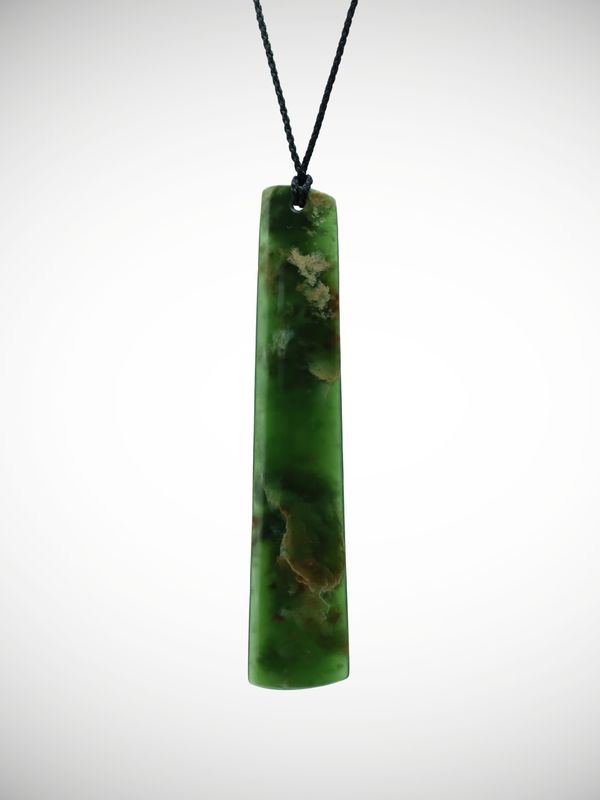 Moko Pounamu Kuru (Drop) NZ Genuine Marsden Flower Greenstone - Kaukaroa
