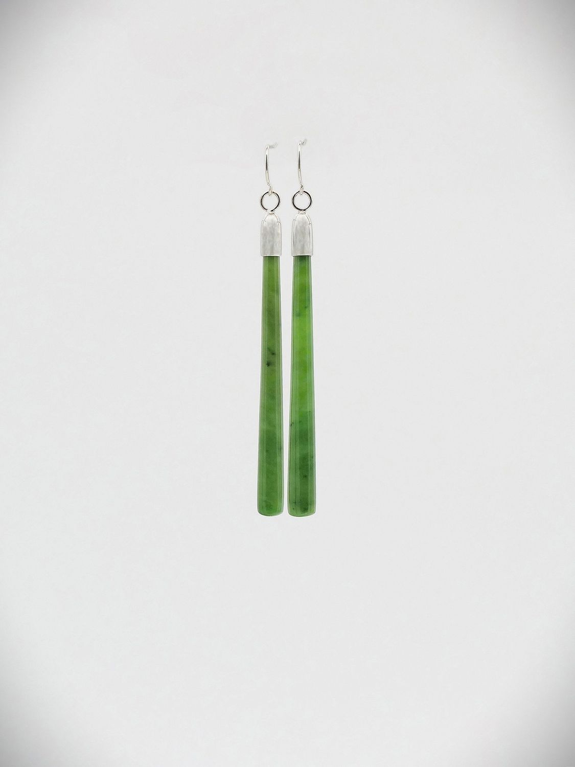 Moko Pounamu NZ Kahurangi Flower Greenstone & Sterling Silver Earrings - Whangawehi