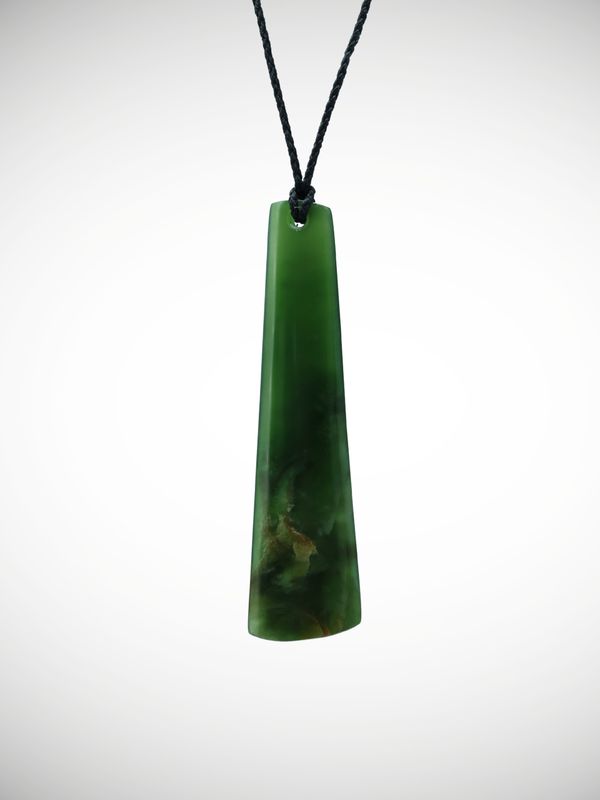 Moko Pounamu Kuru (Drop) NZ Genuine Marsden Flower Greenstone - Moerangi
