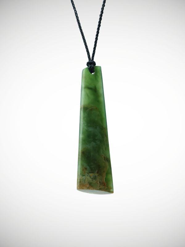 Moko Pounamu Kuru (Drop) NZ Genuine Marsden Flower Greenstone - Tapuaenuku