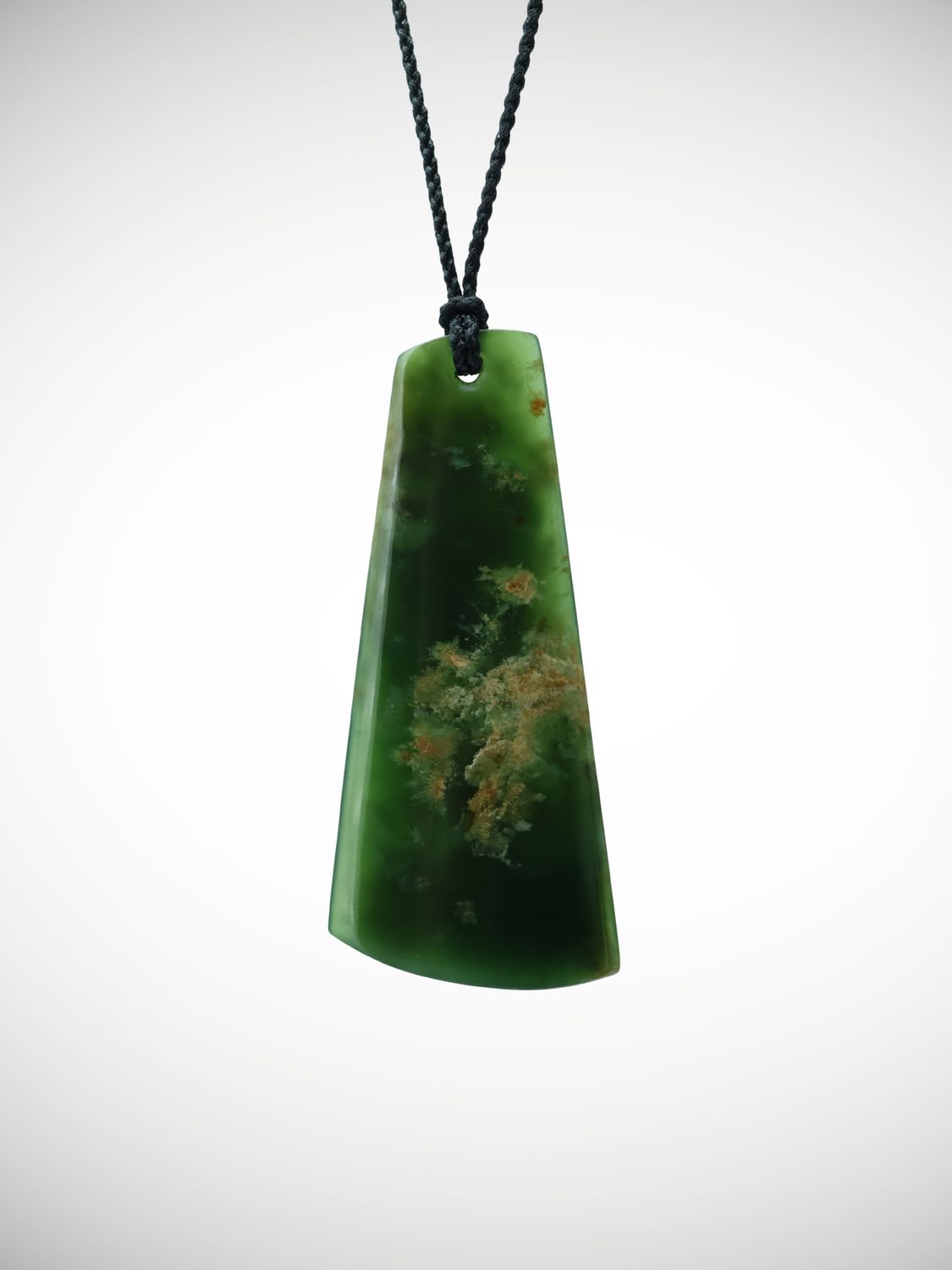 Moko Pounamu Kuru (Drop) NZ Genuine Marsden Flower Greenstone - Rotokino
