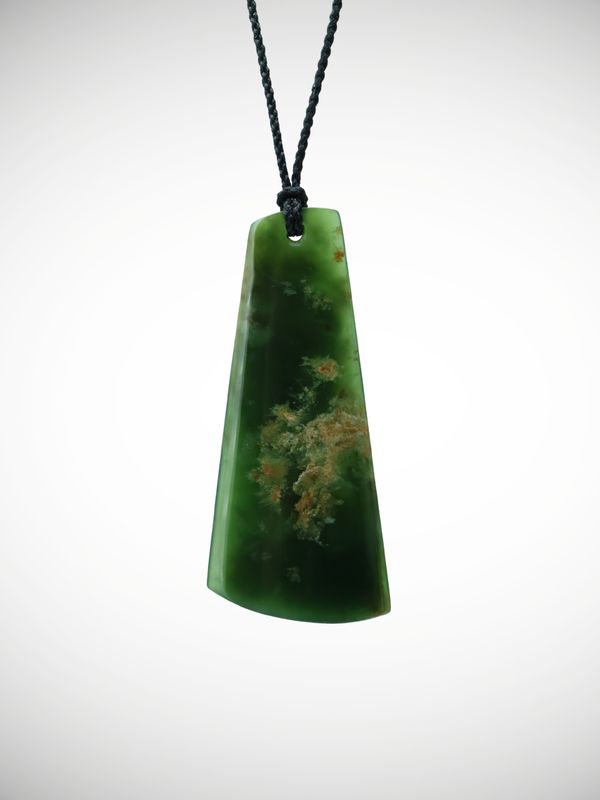 Moko Pounamu Kuru (Drop) NZ Genuine Marsden Flower Greenstone - Rotokino