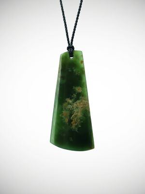 Moko Pounamu Kuru (Drop) NZ Genuine Marsden Flower Greenstone - Rotokino