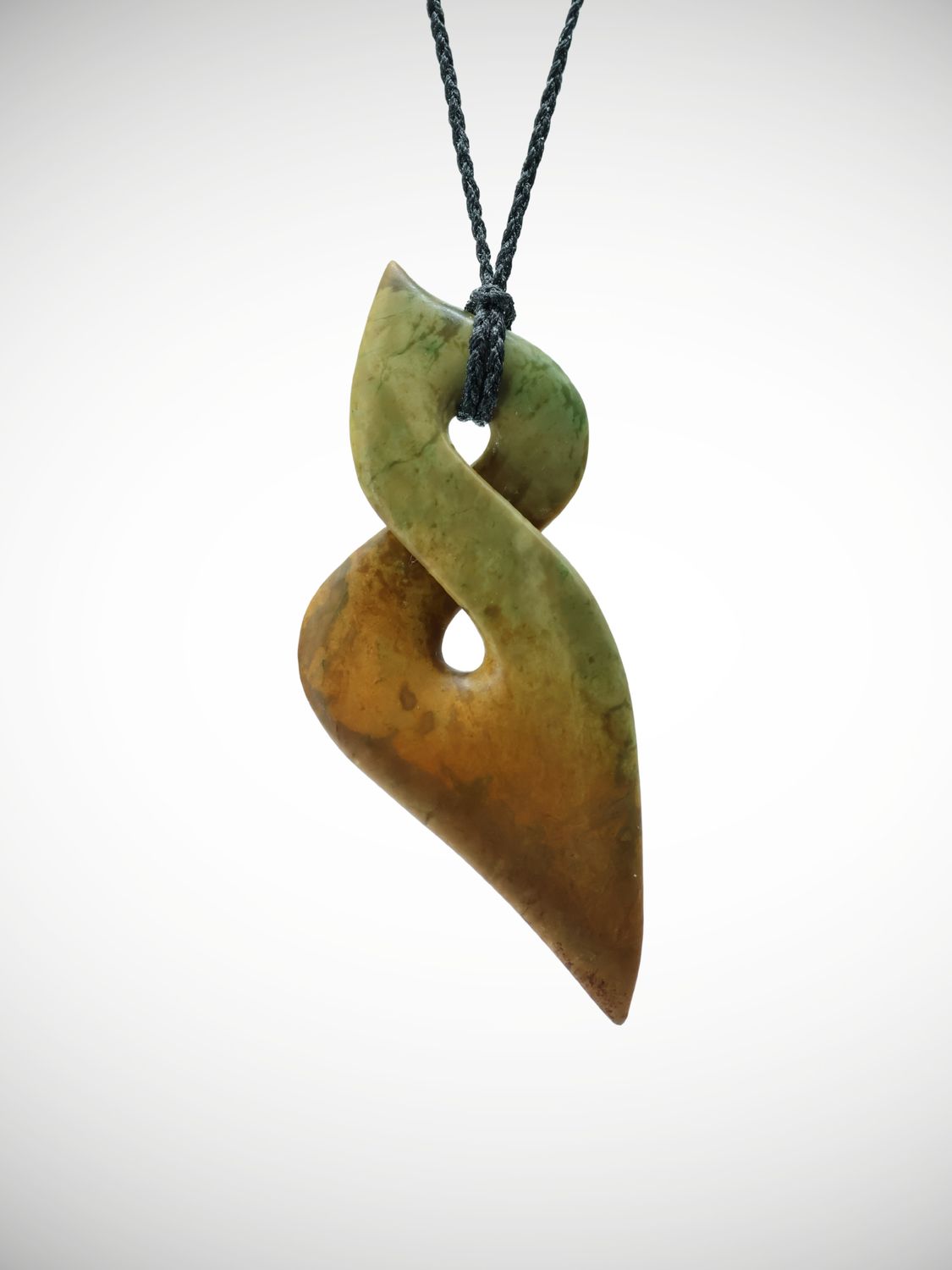 Moko Pounamu Pikorua (Twist) NZ Genuine Raukaraka Greenstone - Arapuni