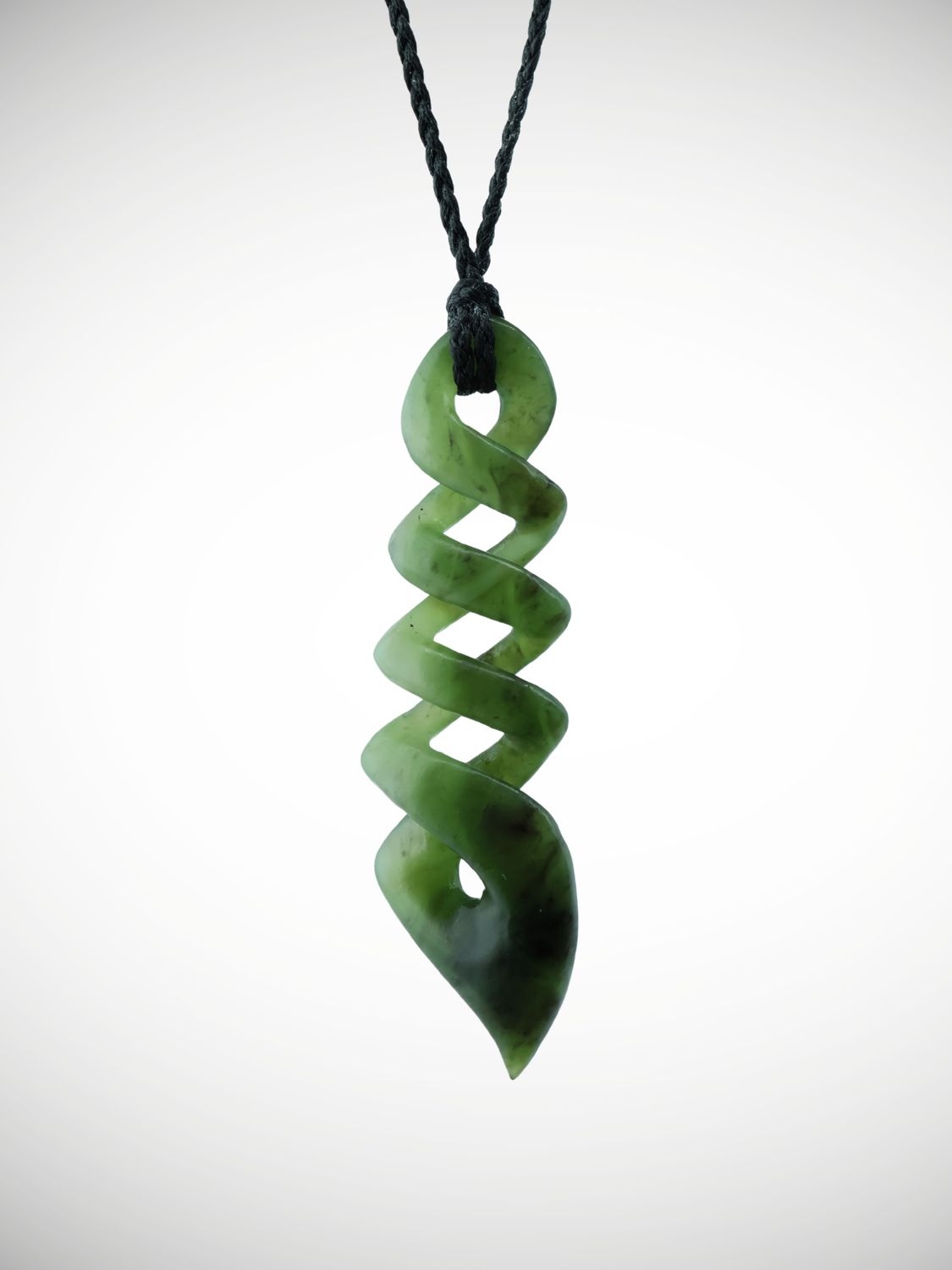 Moko Pounamu Quadruple Pikorua (Twist) NZ Genuine Kawakawa Greenstone - Ararimu