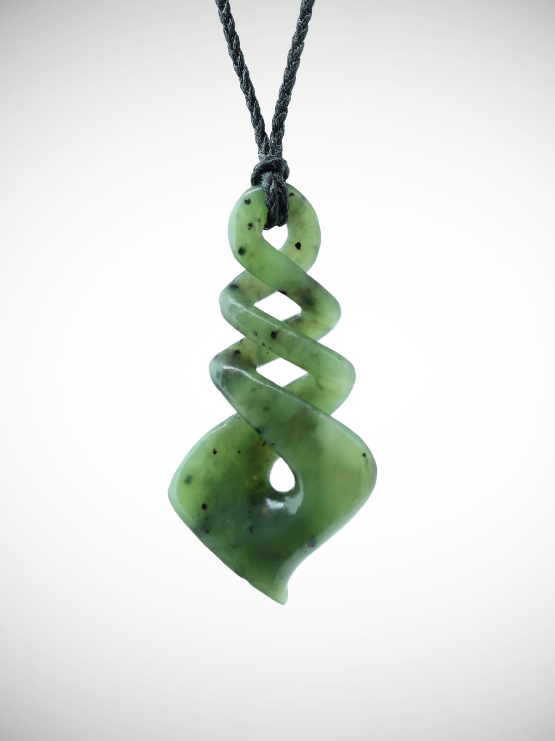 Moko Pounamu Triple Pikorua (Twist) NZ Genuine Kahurangi  Greenstone - Arataha