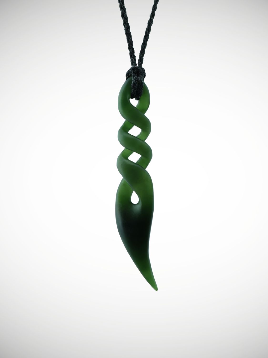 Moko Pounamu Triple Pikorua (Twist) NZ Genuine Kawakawa Greenstone - Aratiatia