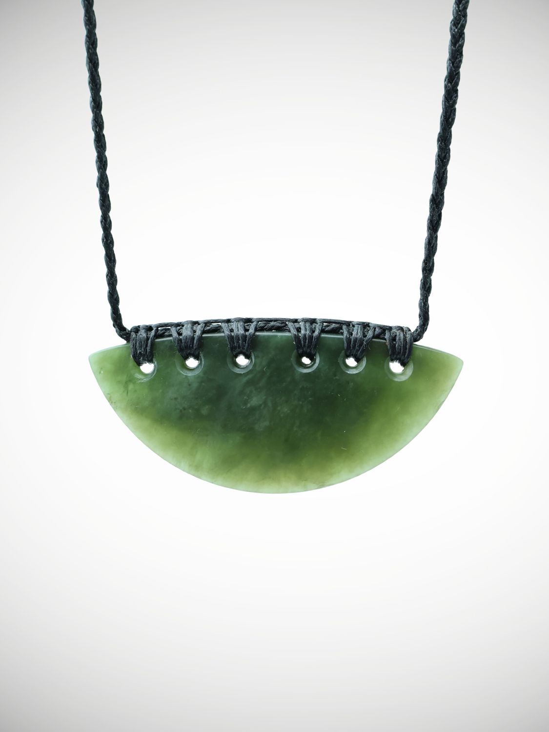 Moko Pounamu Kouma (Breastplate) NZ Genuine Inanga Greenstone - Awakeri