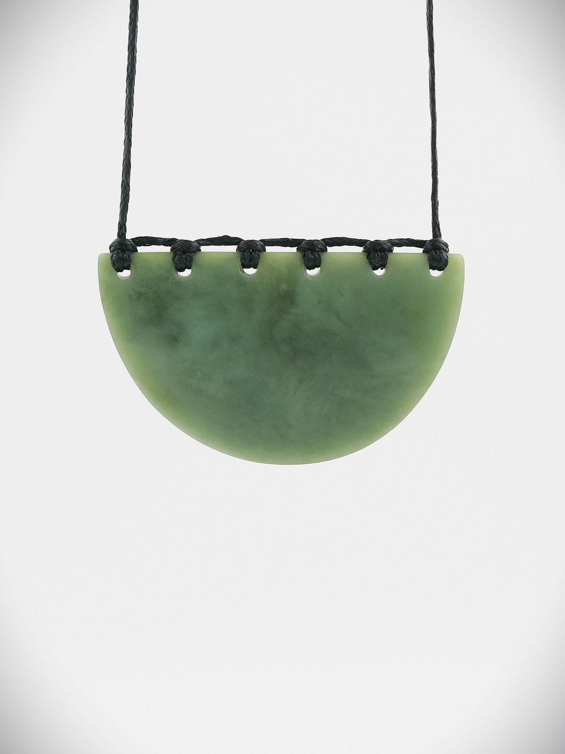 Moko Pounamu Kouma (Breastplate) NZ Genuine Inanga Greenstone - Otonga