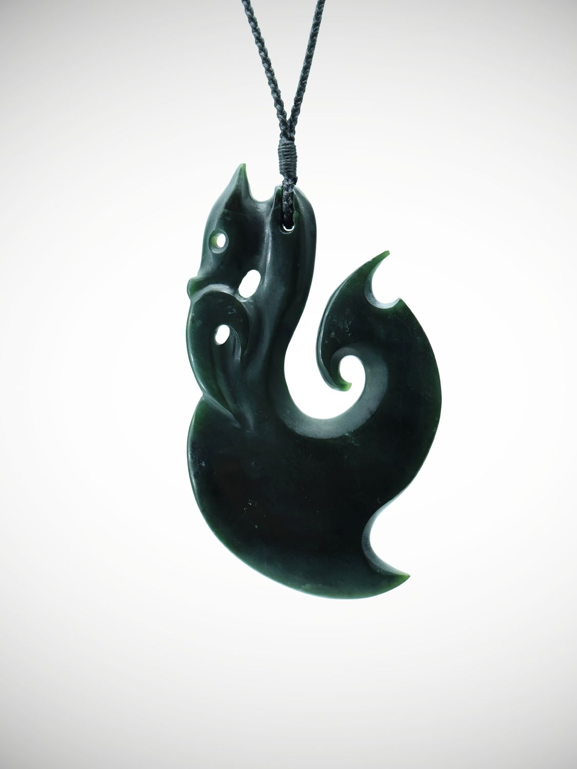 Moko Pounamu Manaia NZ Genuine Kawakawa Greenstone - Awamoko