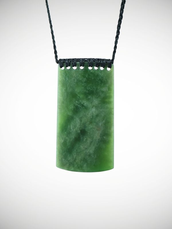 Moko Pounamu Kouma (Breastplate) NZ Genuine Kahotea Greenstone - Awarere