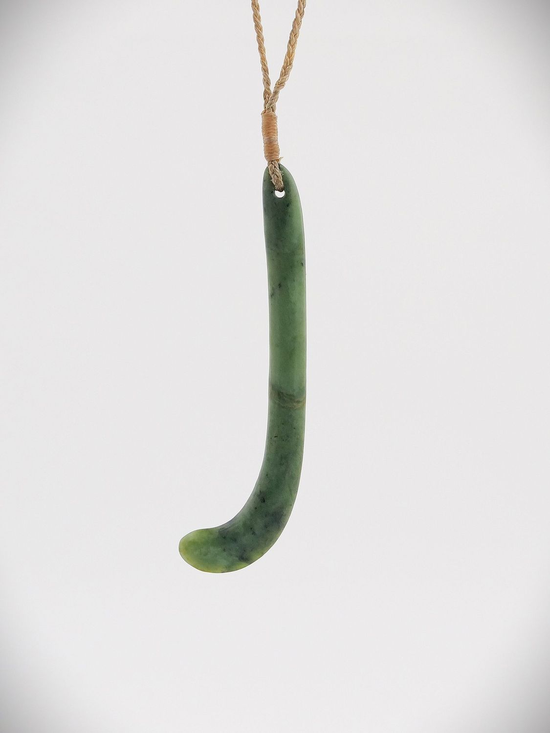 Moko Pounamu Kapeu NZ Genuine Inanga Greenstone - Hororata