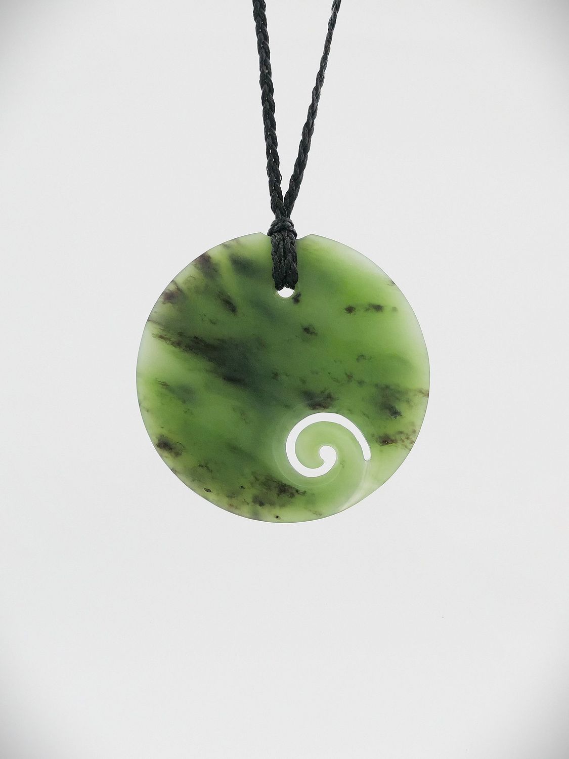 Moko Pounamu Porohita (Disc) NZ Genuine Totoweka Greenstone  - Kairanga