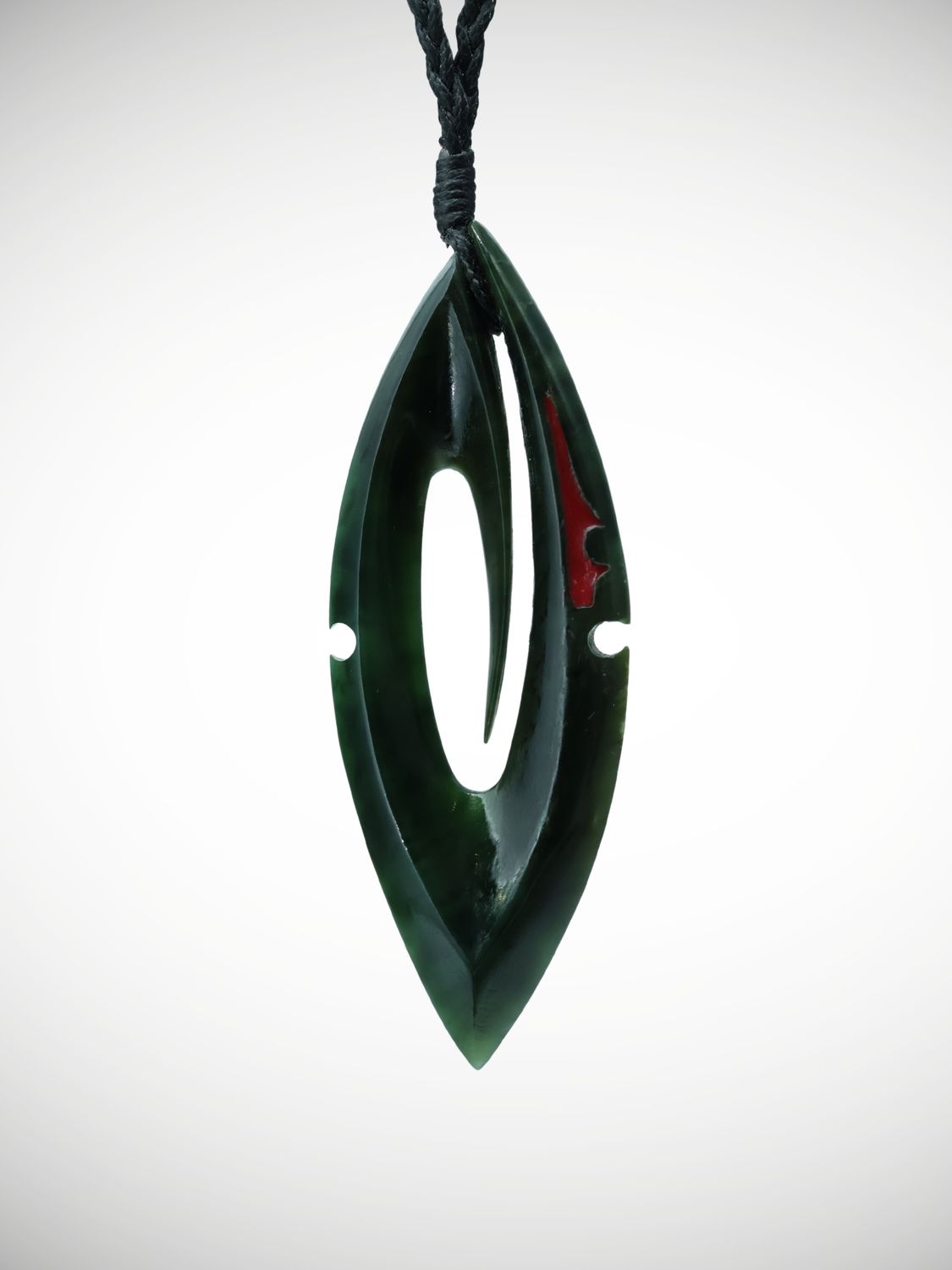 Moko Pounamu Manaia NZ Genuine Kawakawa Greenstone - Awarua