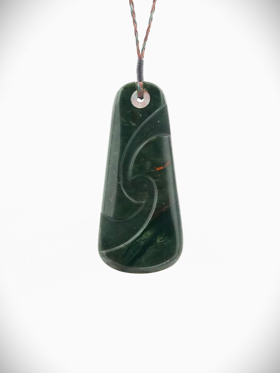 Moko Pounamu Kuru (Drop) NZ Genuine Tangiwai Greenstone - Rakaia